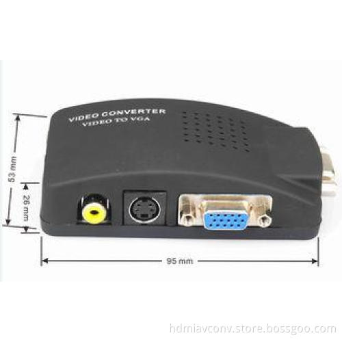 RCA Composite and S video to VGA / AV TO VGA Converter up-s